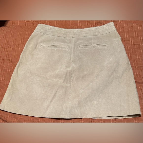 Blank NYC | Women’s Genuine Leather Beige Mini Skirt | Sz 28 - Picture 5 of 13